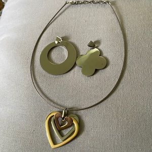 Stainless Steel cable necklace with interchangeable charms